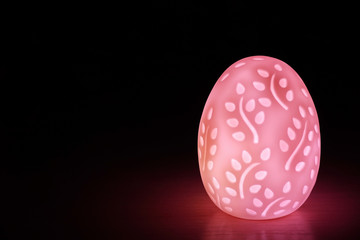 glowing easter egg close up 