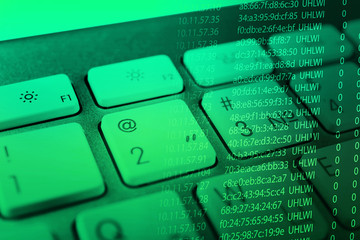 Computer keyboard with program code