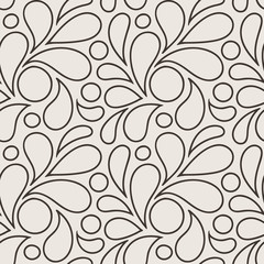 Fototapeta na wymiar Vector seamless pattern of stylized petals