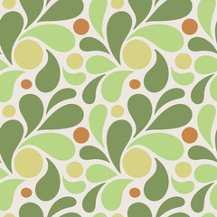 Vector seamless pattern of stylized petals