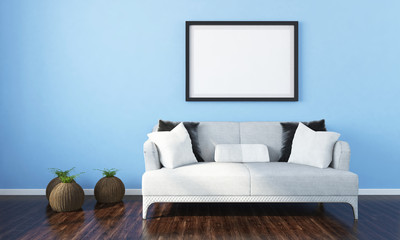 Modern bright interior . 3D render