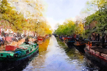 Obraz premium Amsterdam Canal