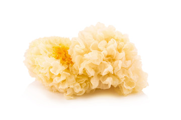 Fototapeta na wymiar Chinese food tremella fuciformis white fungus isolated