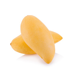 Yellow mango isolated on a white background