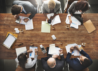 Business People Meeting Growth Success Target Economic Concept