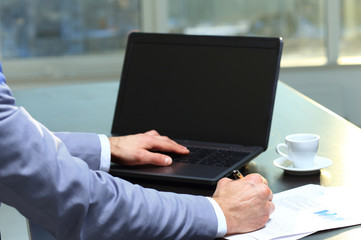 Businessman working in the office