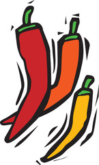 Naklejka premium 음식 일러스트