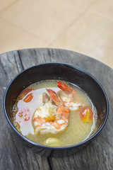 Tom Yam Kung , big shrimp favorite spicy thai cuisine food with