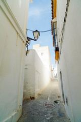 Street in Tarifa, that is a small town in the province of Cadiz. Andalusia. Spain