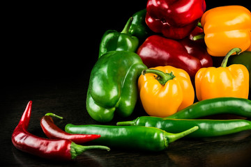 Fresh vegetables Colorful peppers
