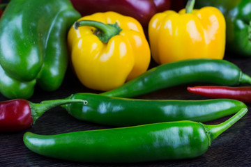 Fresh vegetables Colorful peppers