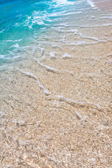 Wave and sand beach background