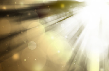 Brown bokeh ray glitter defocused lights abstract beautiful background.