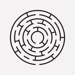 circular maze puzzle on white - 104980230