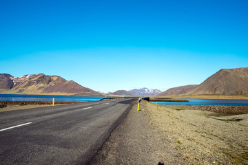 Obraz premium Road on the Snaefellsnes peninsula in Iceland