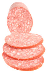 sliced sausage close up