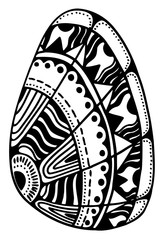Zentangle stylized shell