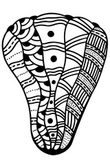 Zentangle stylized shell