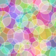 Seamless Abstract Background, Colorful Geometrical Figures, Circles and Rings. Eps10, Contains Transparencies. Vector