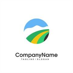 Landscaping logo icon Vector