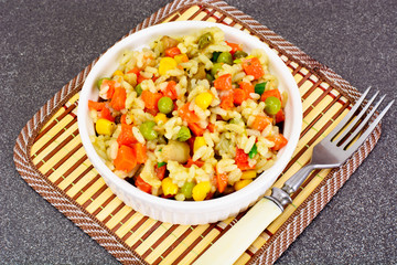 Risotto with Vegetables, Peas