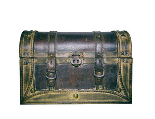 old leather suitcase