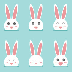 Rabbit emotion in hole. Flat design for business financial marketing banking commercial advertising e-commerce shopping web in minimal concept cartoon illustration.