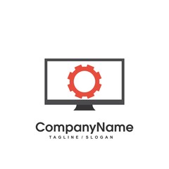 Fototapeta premium repair logo icon Vector 