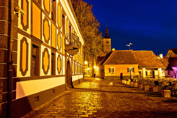 Baroque architecture of old Varazdin town