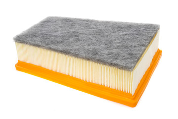 Car Air Filter isolated on white 