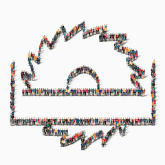 people   circular saw icon