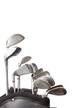 Golf Clubs Isolated On White Background