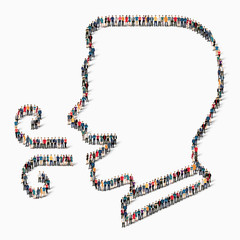 people screaming man icon