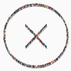 people sign  cross icon