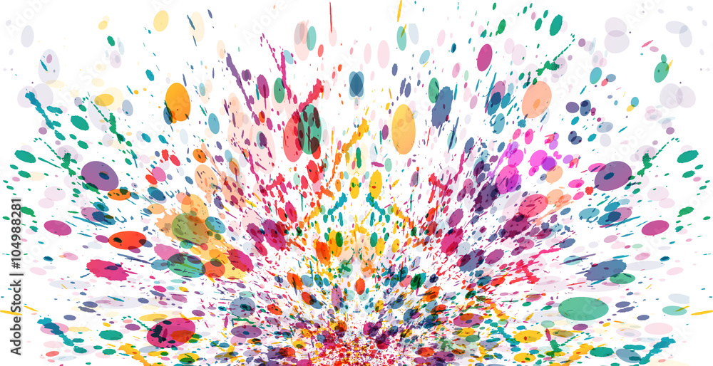 Poster abstract color splash banner, background design.