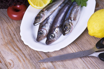 Whiting on the plate