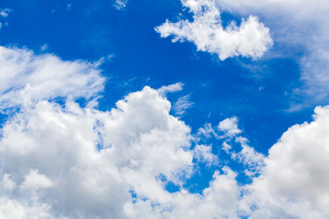 colorful dramatic sky with cloud at sunset