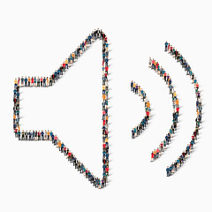 people shape  sound icon
