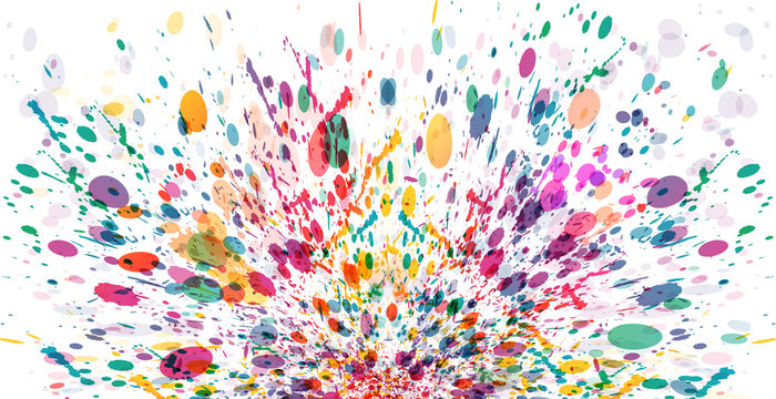 Abstract color splash banner, background design.