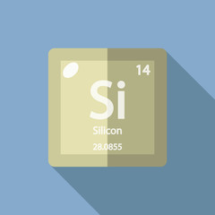 Chemical element Silicon Flat
