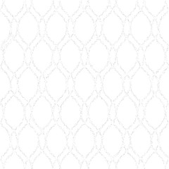 Fototapeta premium Seamless vector ornament. Modern geometric pattern with repeating light sil ver dotted wavy lines