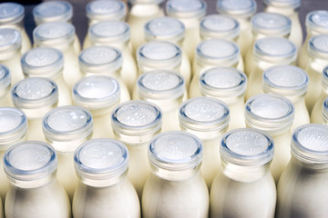 Milk in bottle