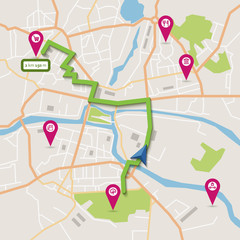 Vector city map navigation