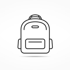 School Bag Line Icon