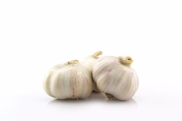Fresh garlic bulb.