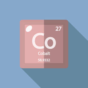 Chemical Element Cobalt Flat