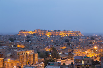 Jaisalmer city in Rajasthan state, India