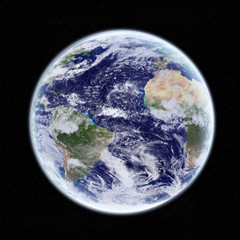 View of the planet Earth in space