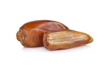 date palm fruit on white background