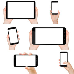 Hand holding mobile phone